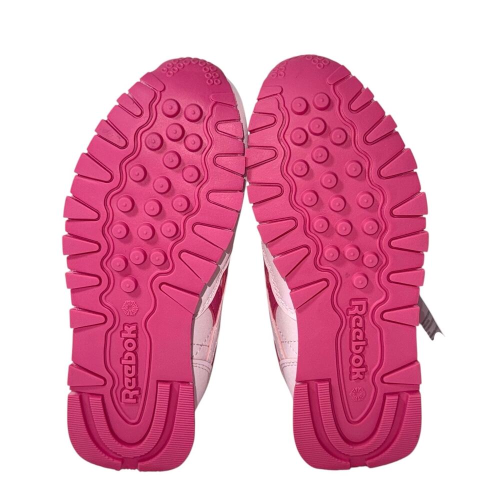 Reebok Running course Pink Girls Classics leather shoes SZ/11 - Picture 13 of 15